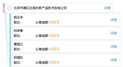 北京市高亿达海外新产品技术咨询公司 工商信息 信用报告 财务报表 电话地址查询 天眼查
